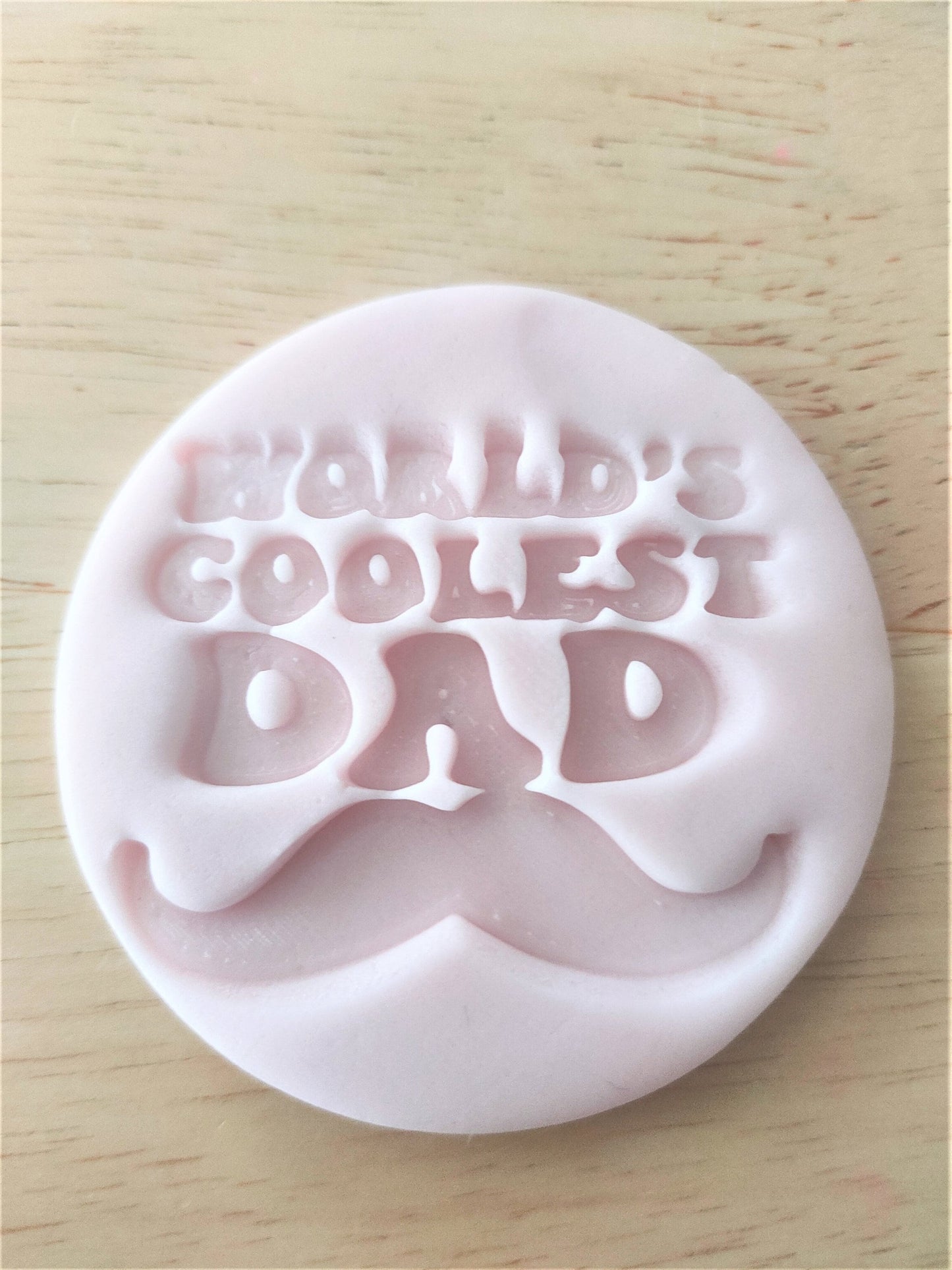 Coolest dad fondant embosser, father's day cupcake icing topper stamp perfect for the cake and sweet decoration