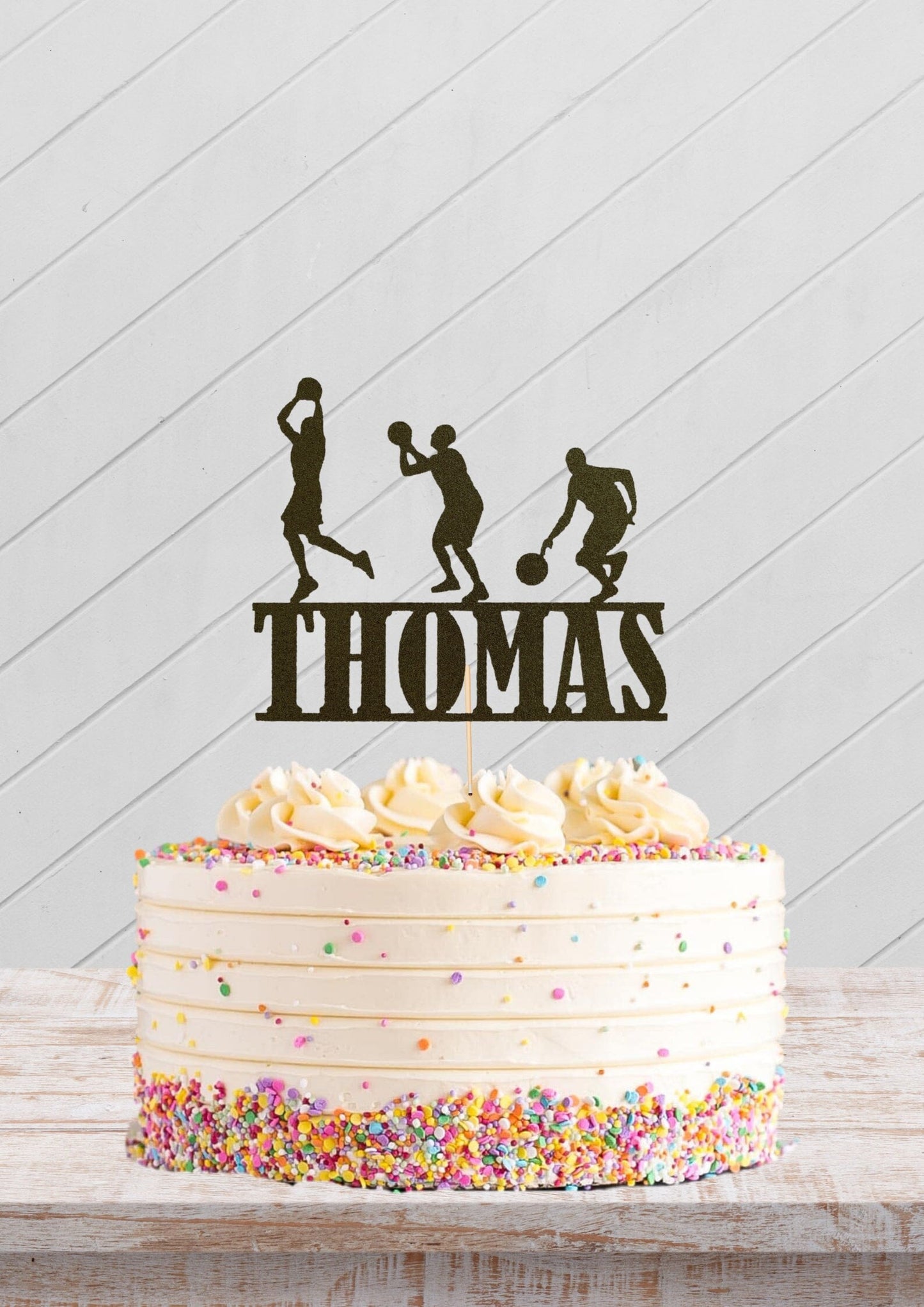 Basketball personalised cake topper, Birthday cake topper, any name and any age cake topper, cake decoration, play basketball topper,