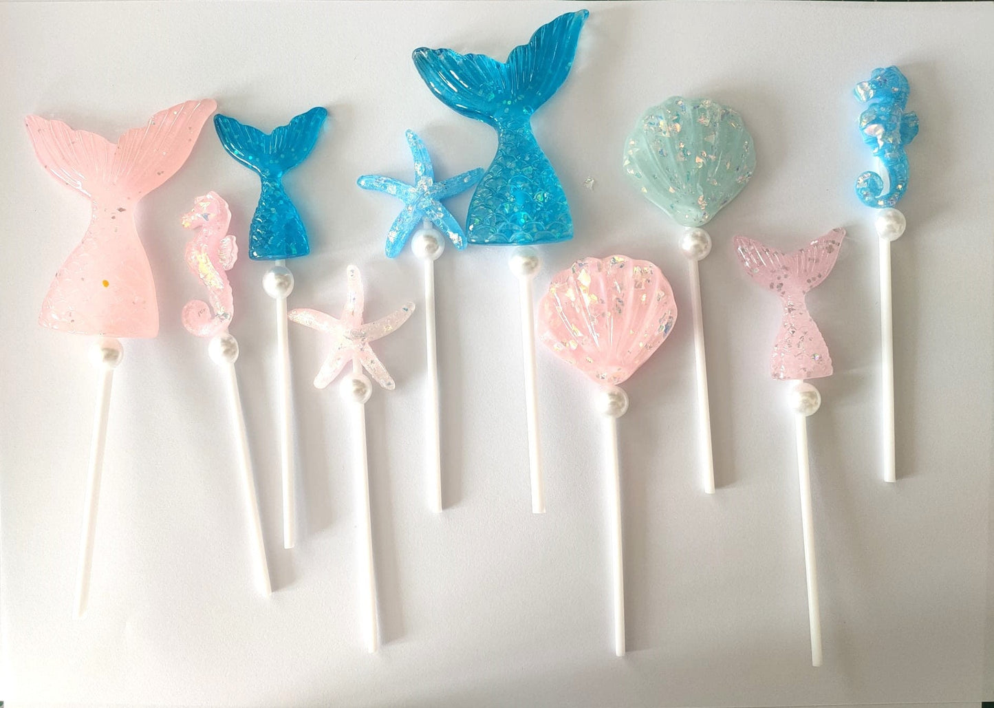 Mermaid Birthday cupcake Topper Set  Mermaid cake topper decoration cupcake toppers birthday party Mermaid theme cupcake toppers decoration