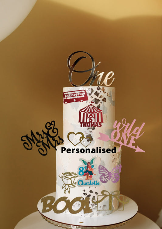 Personalise your bundle cake topper, Any theme bundle cake topper, any name and age cake topper, bundle set cake topper