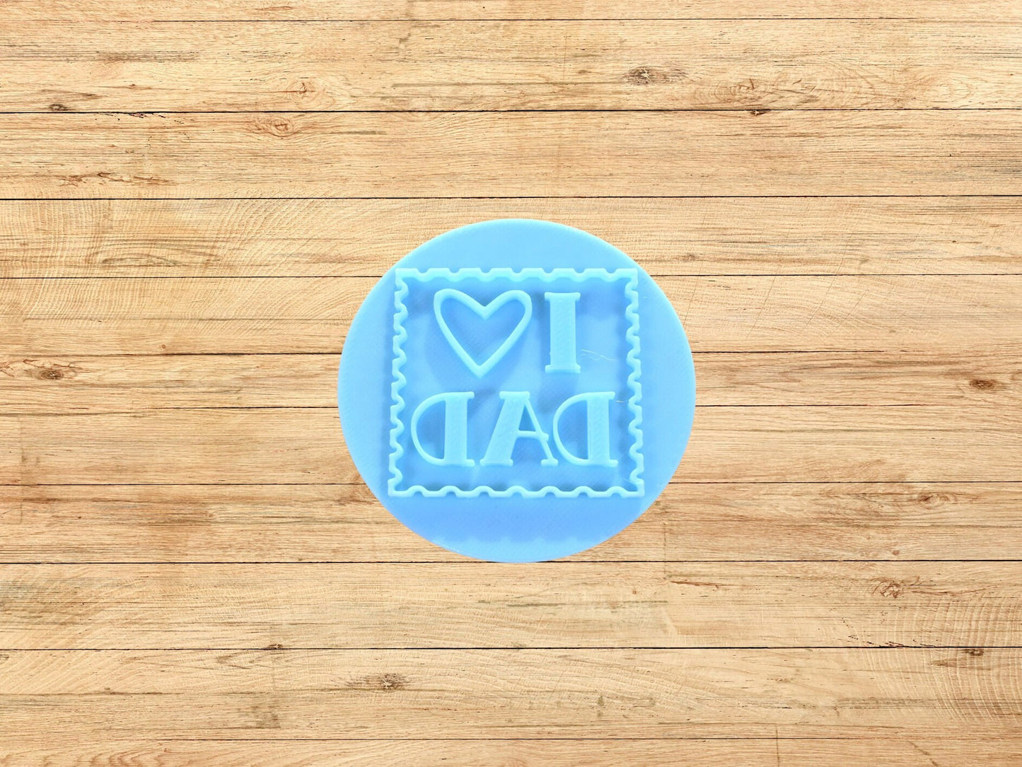 I love Dad fondant stamp embosser perfect for cookie and sweets box decoration, father's day cupcake stamp