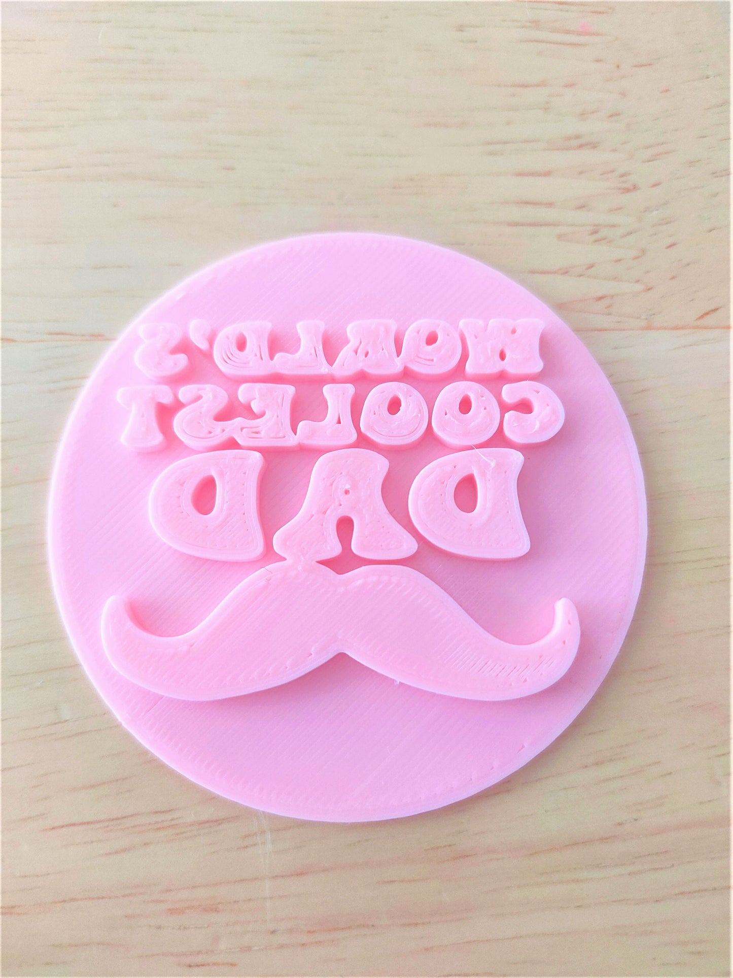 Coolest dad fondant embosser, father's day cupcake icing topper stamp perfect for the cake and sweet decoration