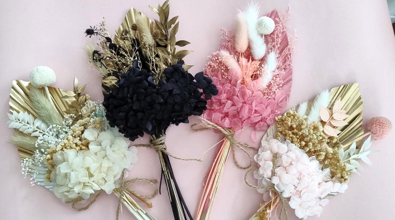 Rustic Dried Flower Bouquet Palm Cake Topper Wedding Party Decoration Bridal Shower Centerpiece Birthday Cake Floral Bouquet Boho Style