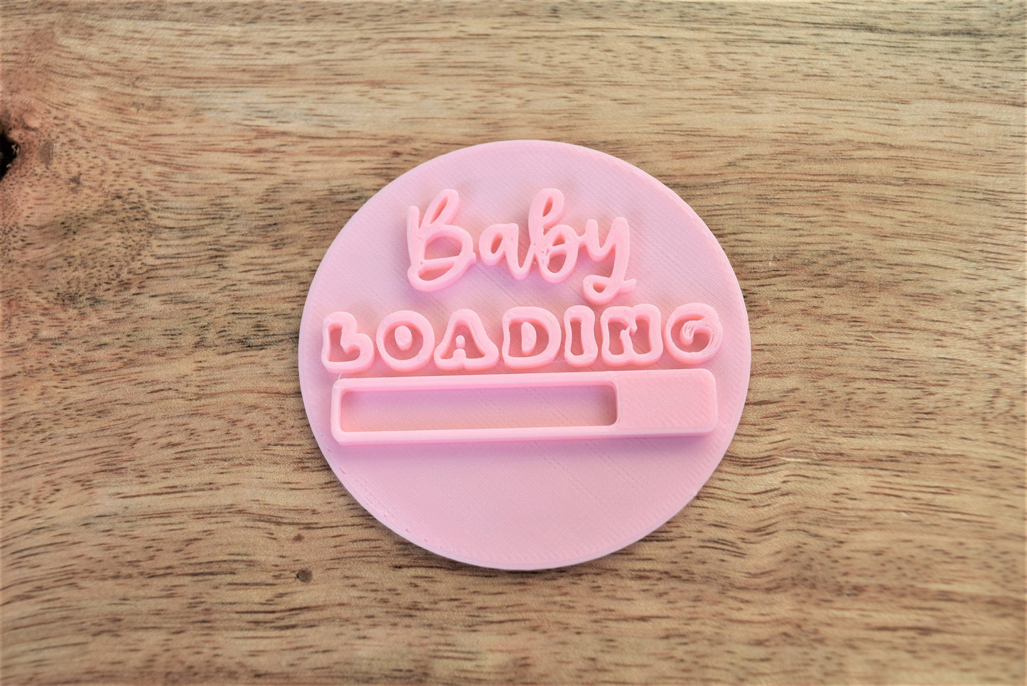 Baby loading cookie stamp, cupcake edible decoration with fondant stamp perfect for cake decoration, baby shower cookie stamp