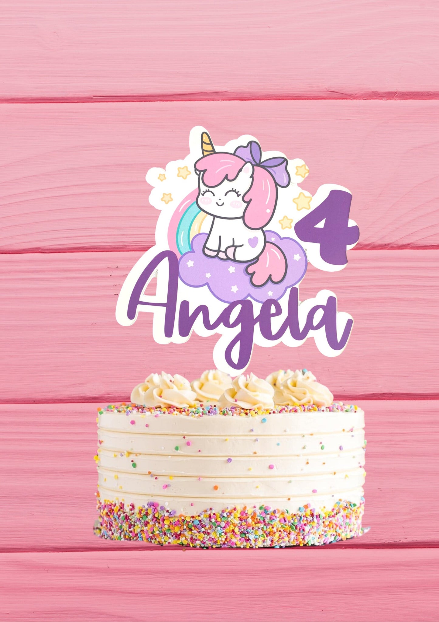 Unicorn cake topper custom Birthday cake decoration party celebration sign cake unicorn cake decoration centrepiece accessories