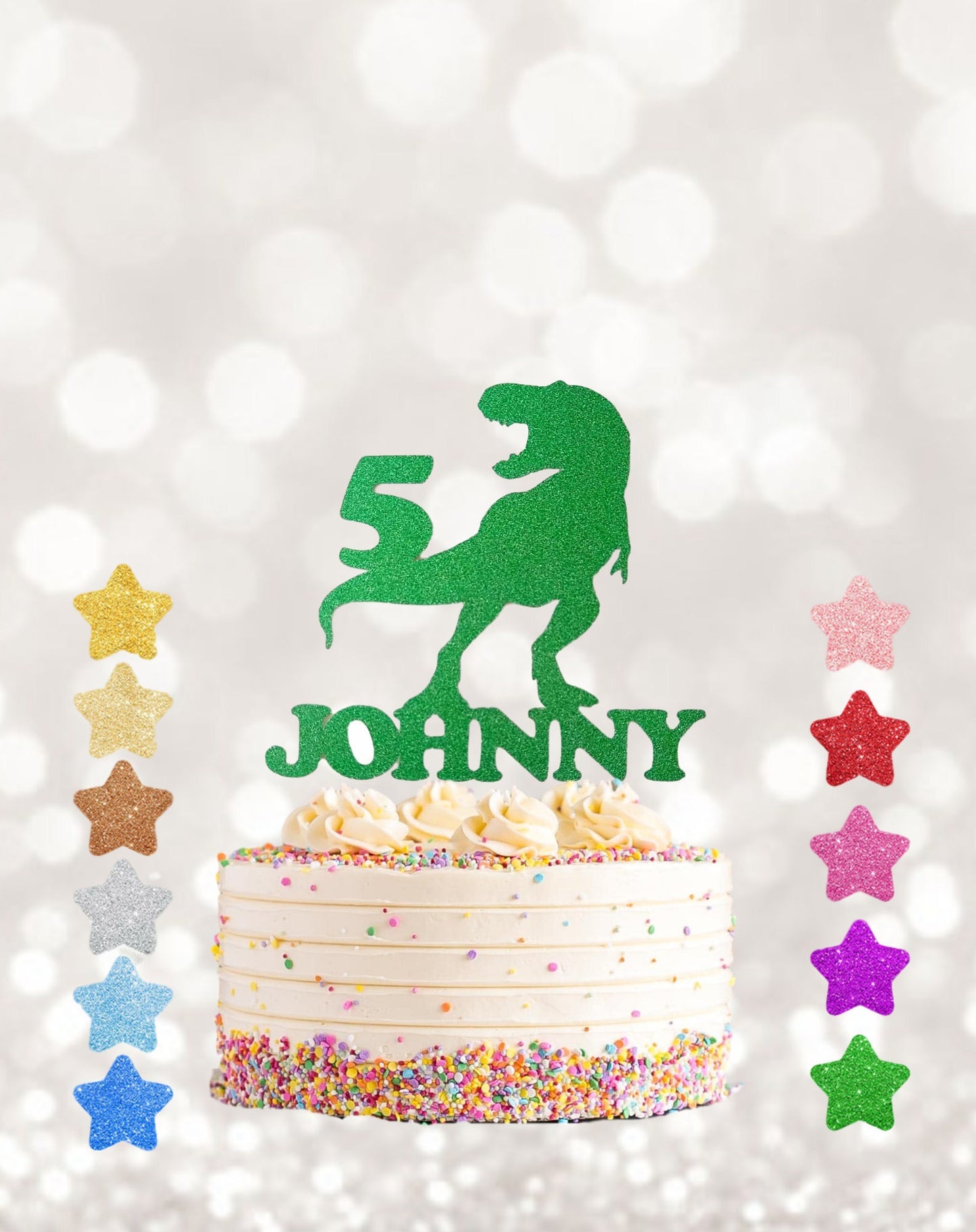 Dinosaur Cake Topper personalised dinosaur theme party celebration sign cake decoration dinosaur custom topper birthday T Rex party decor