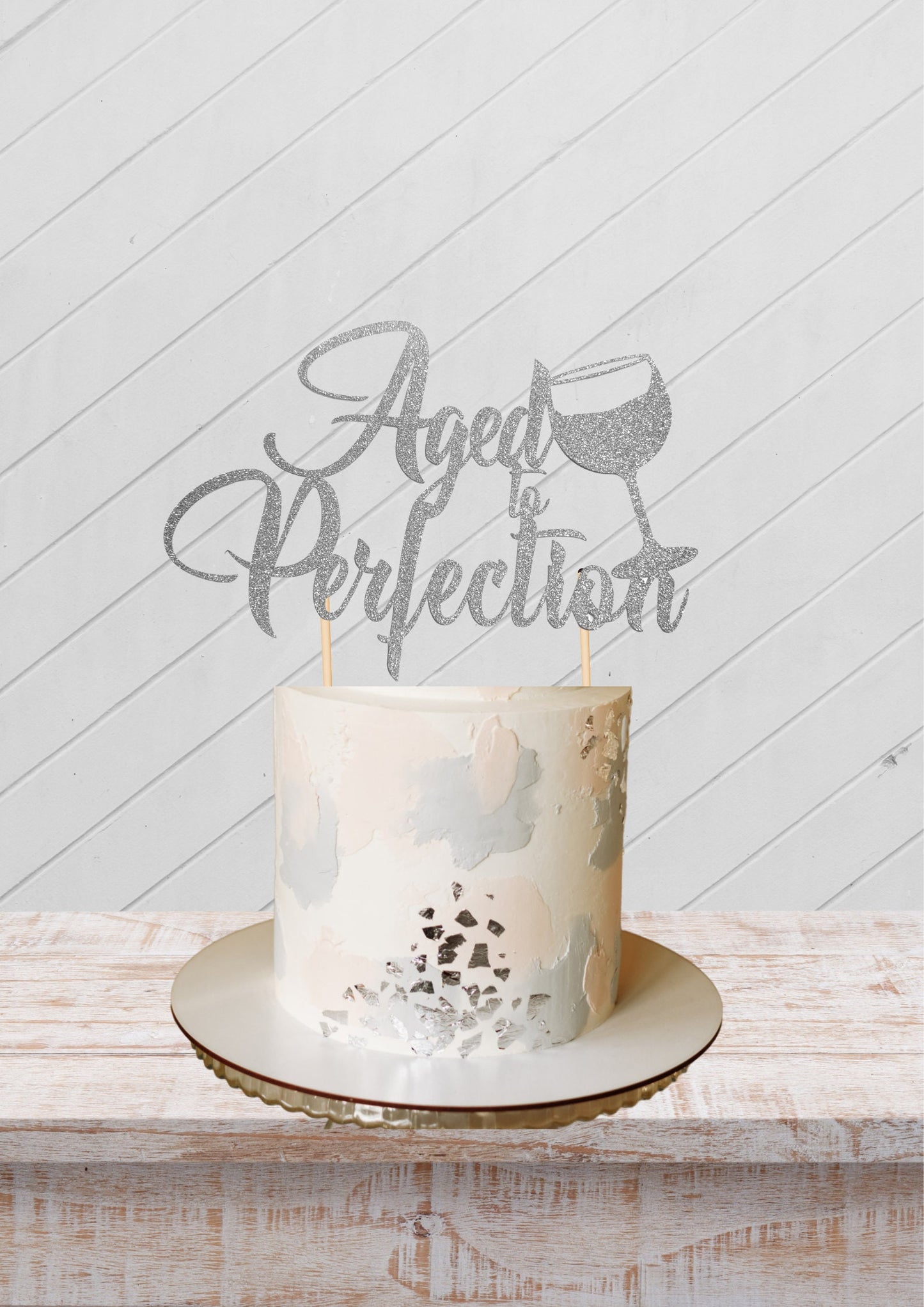 Age of perfection cake topper, wine cake topper, cake decoration, birthday cake decoration, special birthday, birthday cake topper