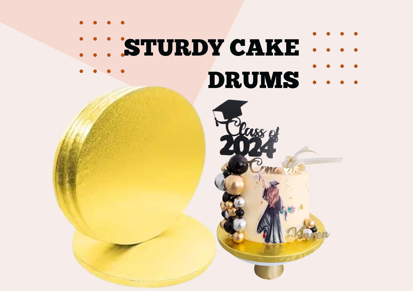 White Cake Stand Board for Heavy Cake Support and Professional Presentation