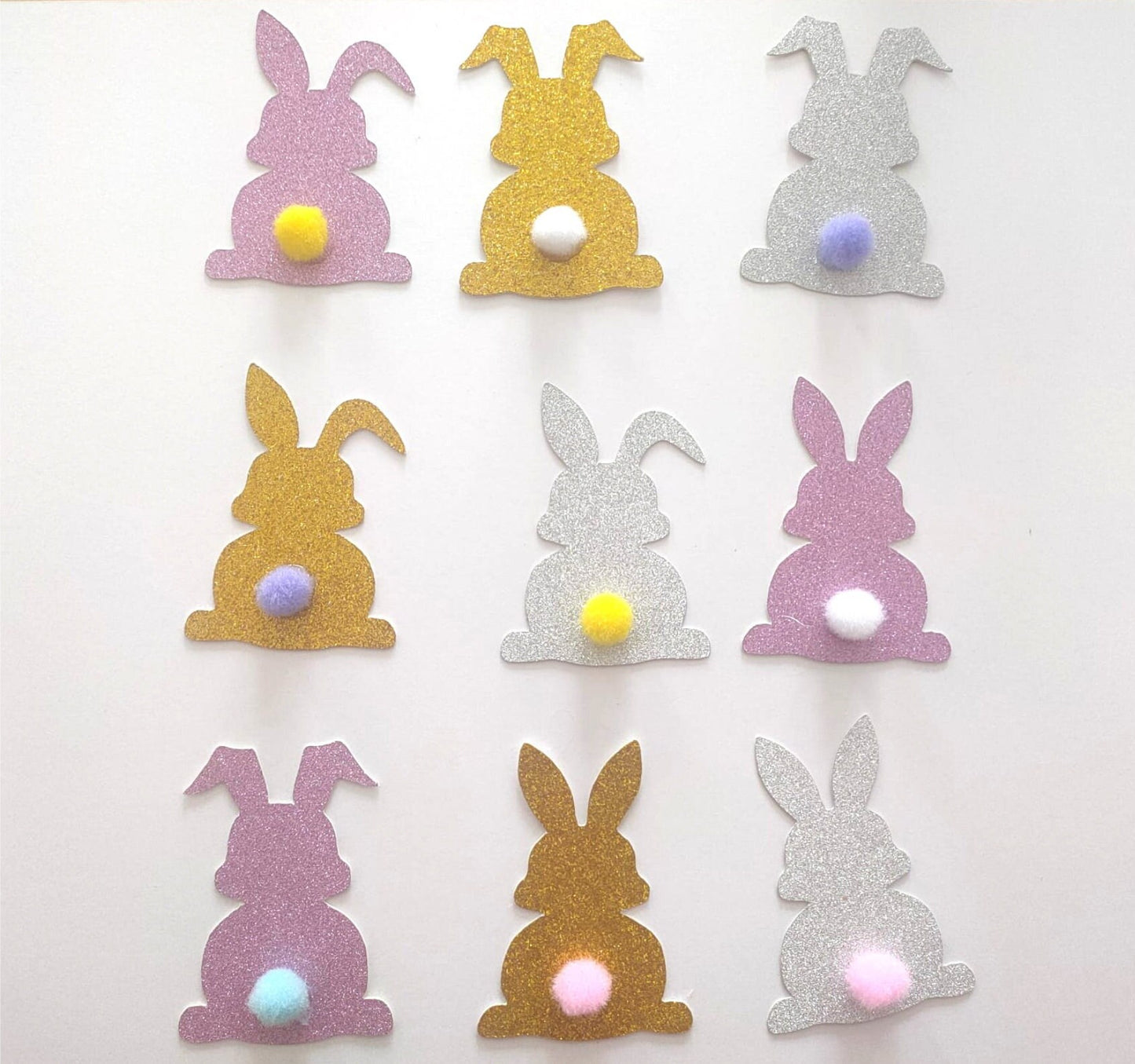 Easter cupcake topper decoration bunny glitter Easter bunnies cake cupcake cookie decoration sign Easter cupcake Handmade Easter toppers