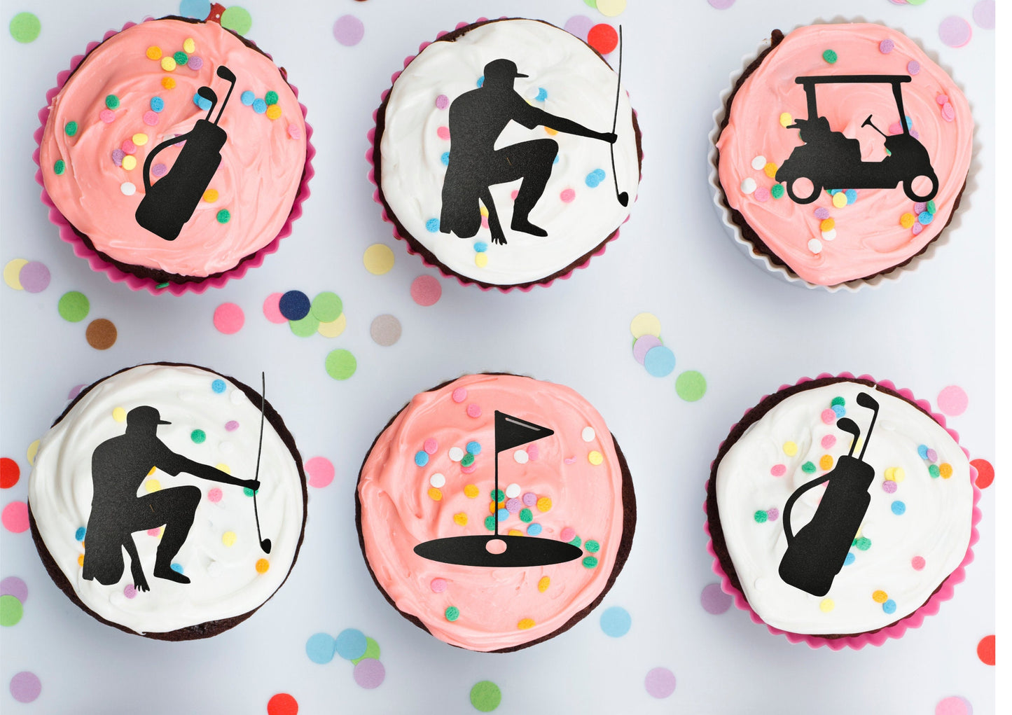 Golf bundle cake decoration, cake topper, custom cake topper, personalised bundle cake topper, cupcake toppers, birthday cake topper