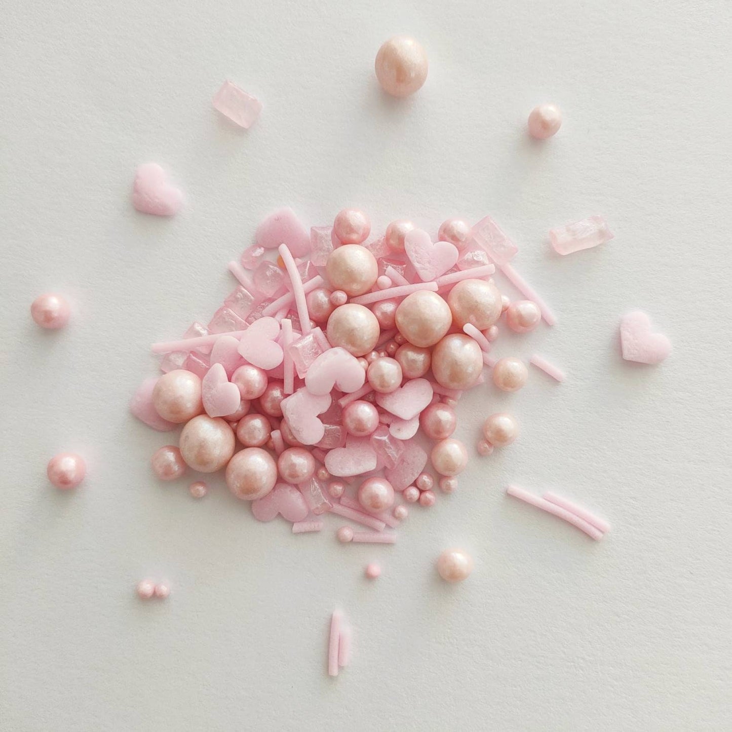 Pink Sprinkles mix, heart pink sprinkles, birthday sprinkles, Love Cake Sprinkles, Valentine sprinkle, cake and cupcake sprinkles