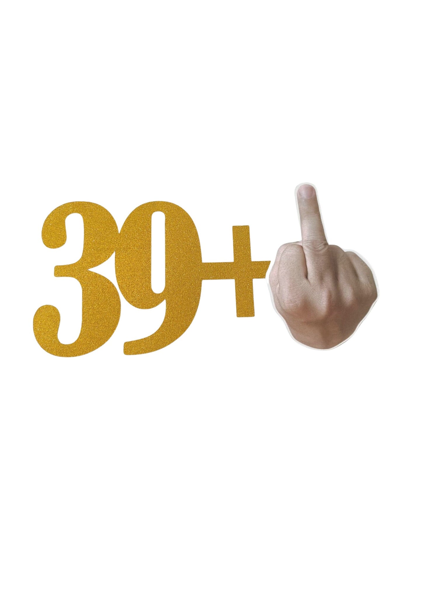 39+middle finger cake topper, 40 birthday celebration, funny birthday party decor