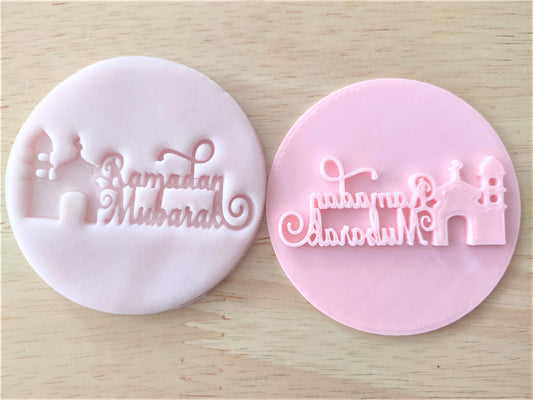 Ramadan Mubarak fondant stamp embosser, perfect for cupcake and sweet boxes decoration, fondant stamp embosser