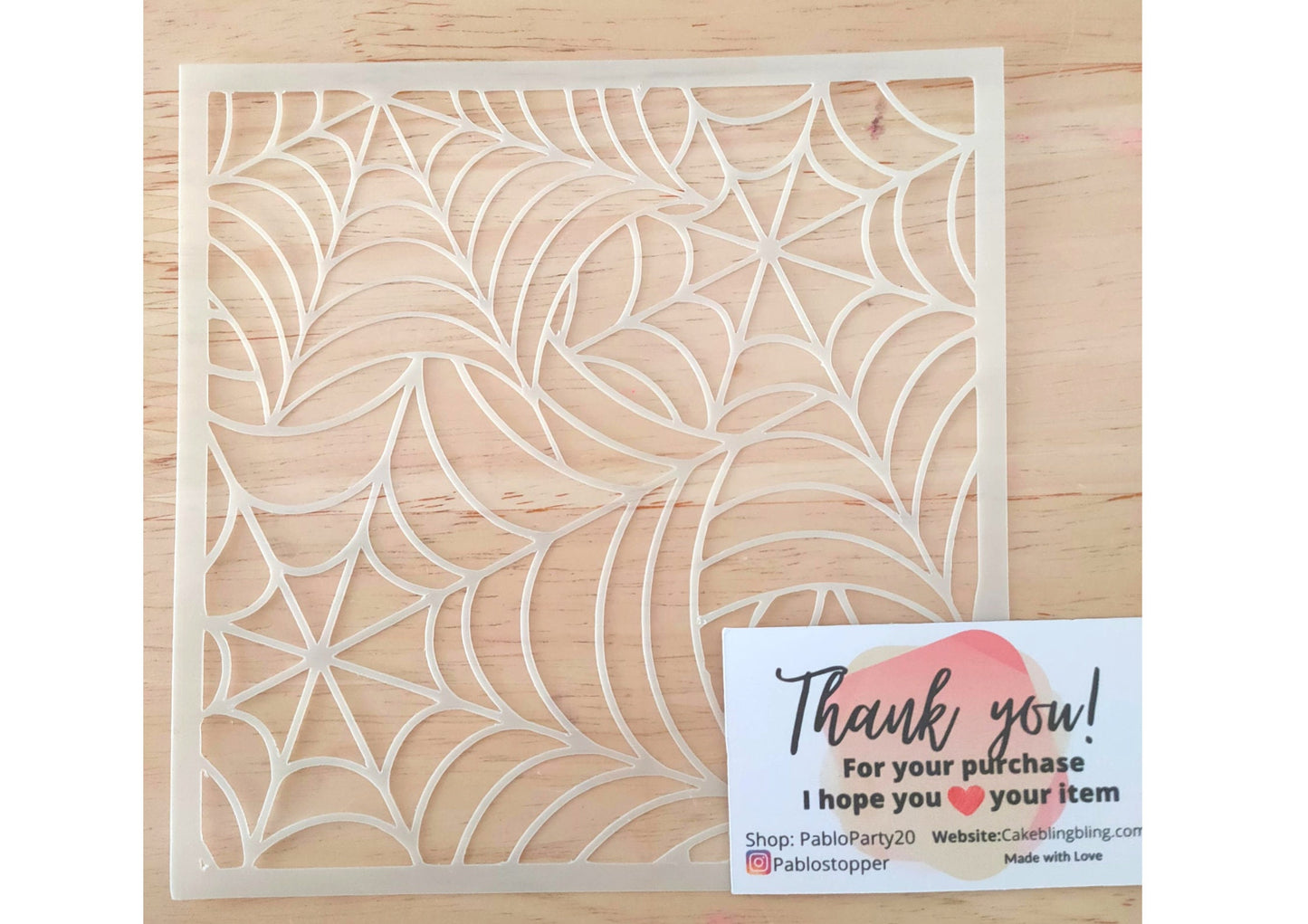 Spiderweb stencil, Halloween cake stencil, spiderweb cake stencil, cake decoration, cake stencil, reusable stencil, Mylar stencil