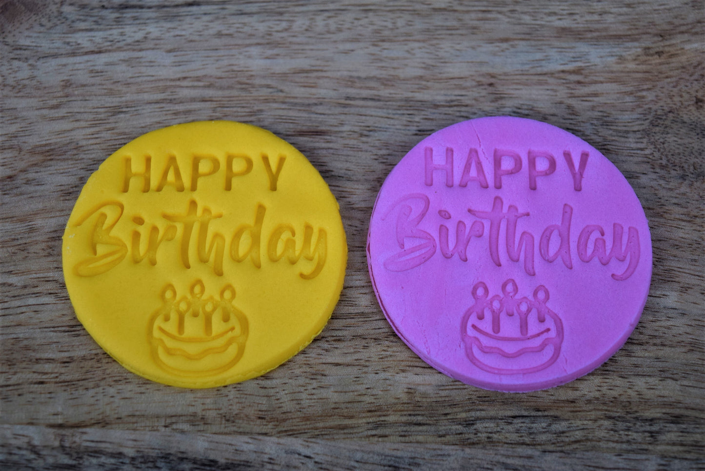 Happy birthday fondant stamp decoration, birthday cookie embosser perfect for cupcake and sweet boxes fondant stamp embosser decoration