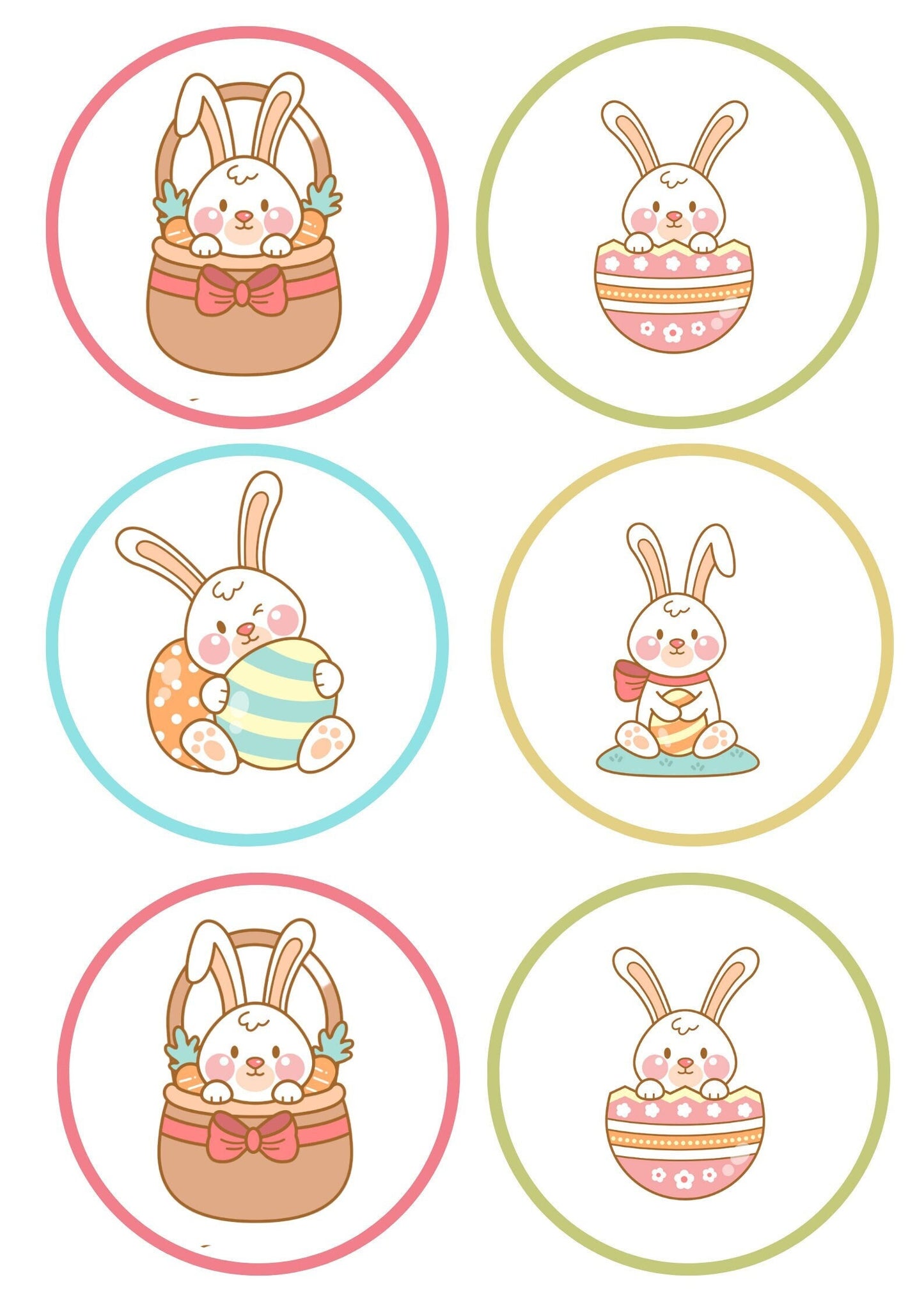 Edible Easter cupcake toppers bunnies cake cupcake cookie decoration sign Easter cupcake edible icing Easter toppers