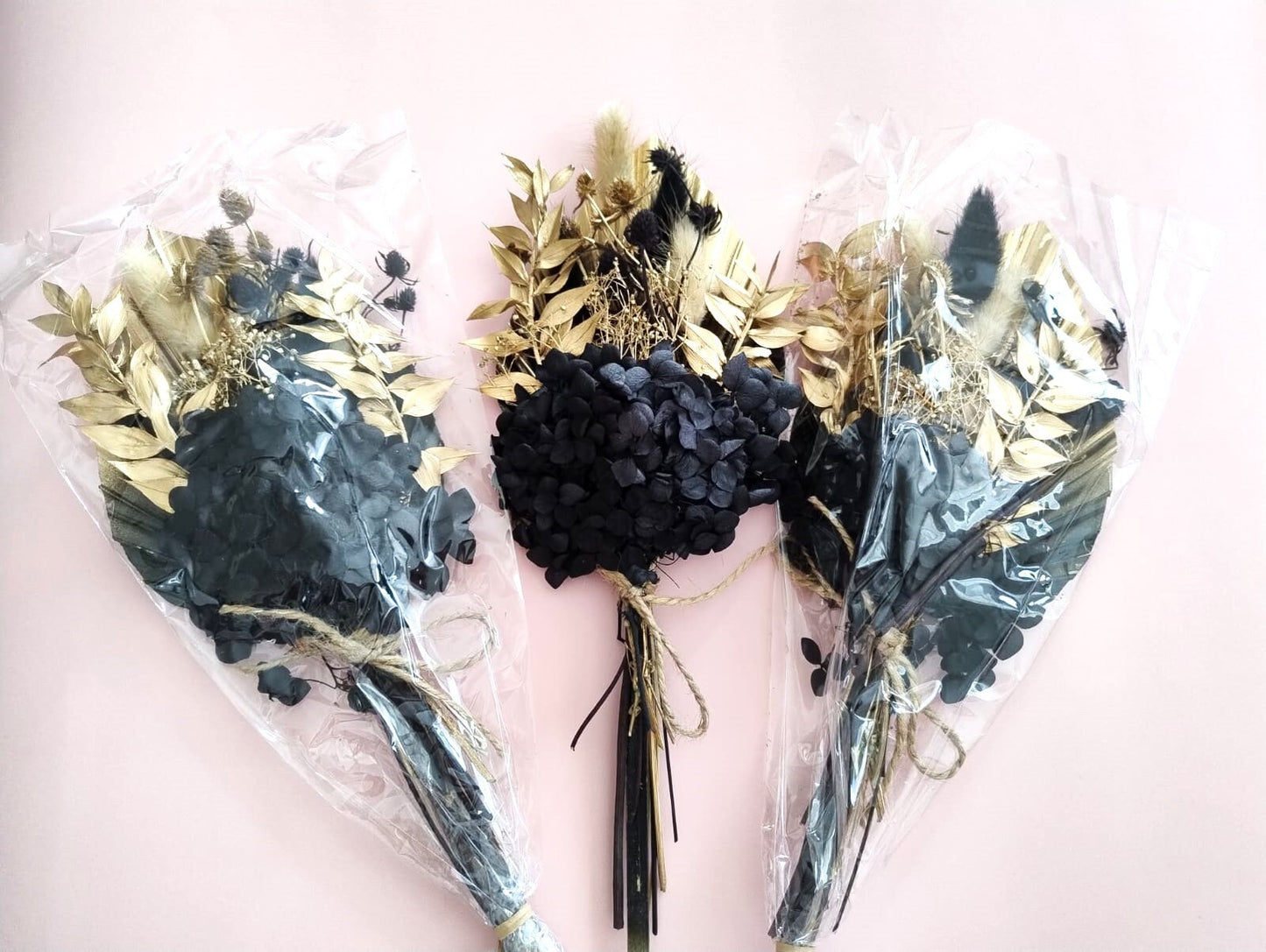 Black Dried flower bouquet cake topper Rustic Boho Wedding Cake Decoration Birthday Bridal Shower Party Cake accessories