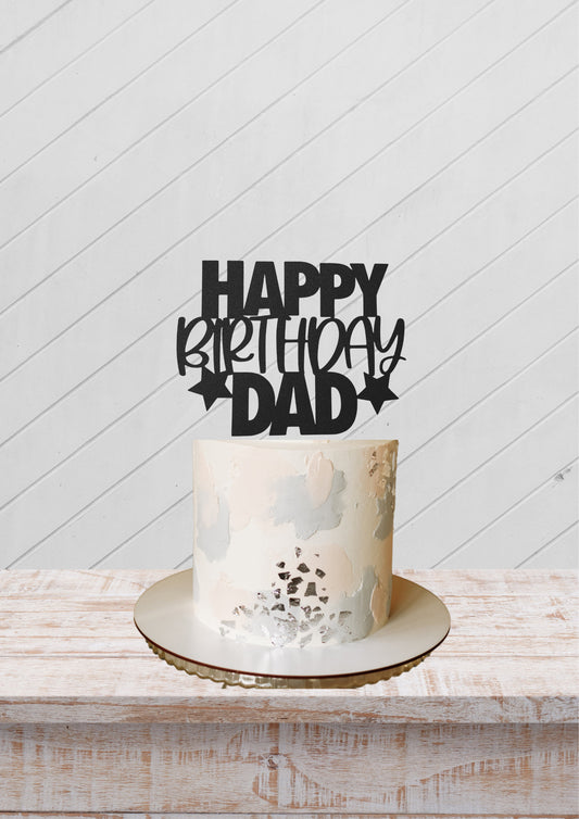 Happy birthday DAD cake topper, cake decoration, birthday cake topper, DAD birthday