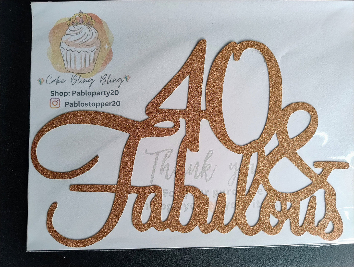 40 Fabulous glitter cake topper for cake decoration and special party with birthday cake topper