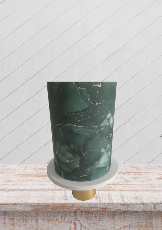 Dark green marble cake wrap, edible cake decoration perfect for wedding and birthday cake, Cake Wrap, edible image, icing sheet